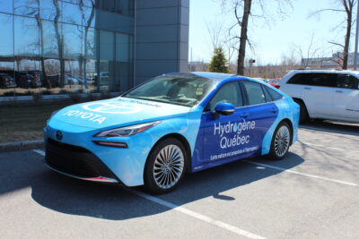 Toyota Mirai présentée à la Journée Hydrogène Québec.