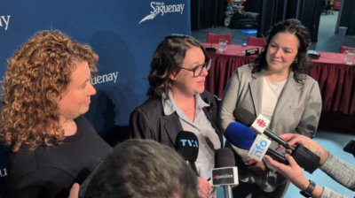 Point de presse après l'annonce du projet.
