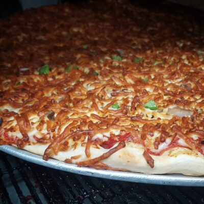 Pizza en gros plan