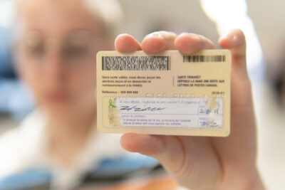 Carte d'assurance maladie signée pour son don d'organe.